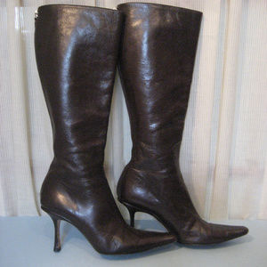 JIMMY CHOO Brown Leather Knee  High Boots  Size 37
